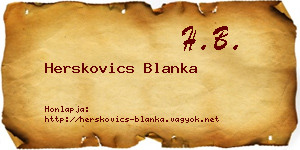 Herskovics Blanka névjegykártya